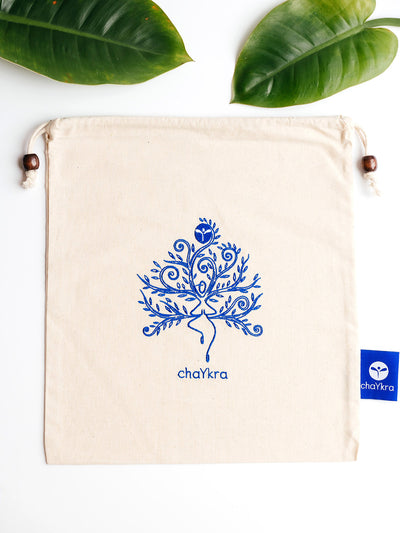 Embroidered chaYkra Cotton Pouch