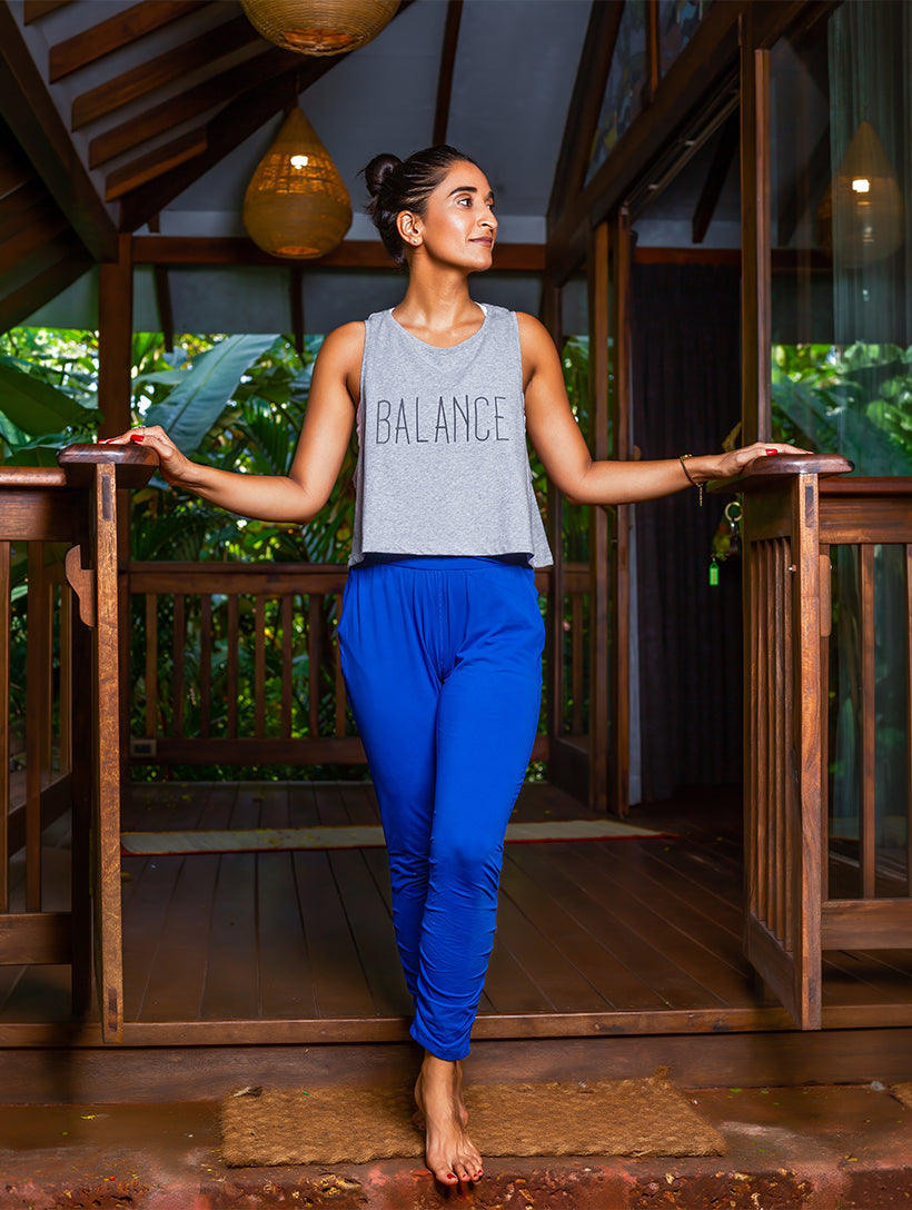 Grey Steady Balance Crop