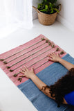 Travel Yoga Mat (pink & blue)