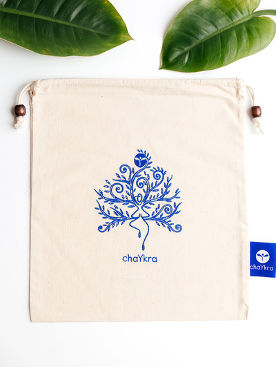 Embroidered chaYkra Cotton Pouch