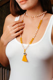 Rose Quartz and Citrine Love & Abundance Mala (large gemstone beads)