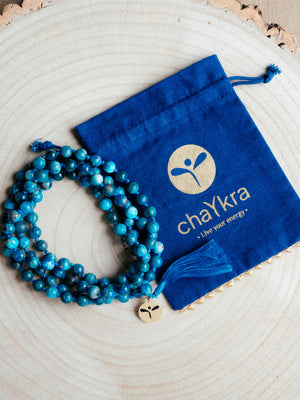 Apatite Intuition Mala (small gemstone beads)