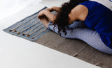 Travel Yoga Mat (blue and brown)