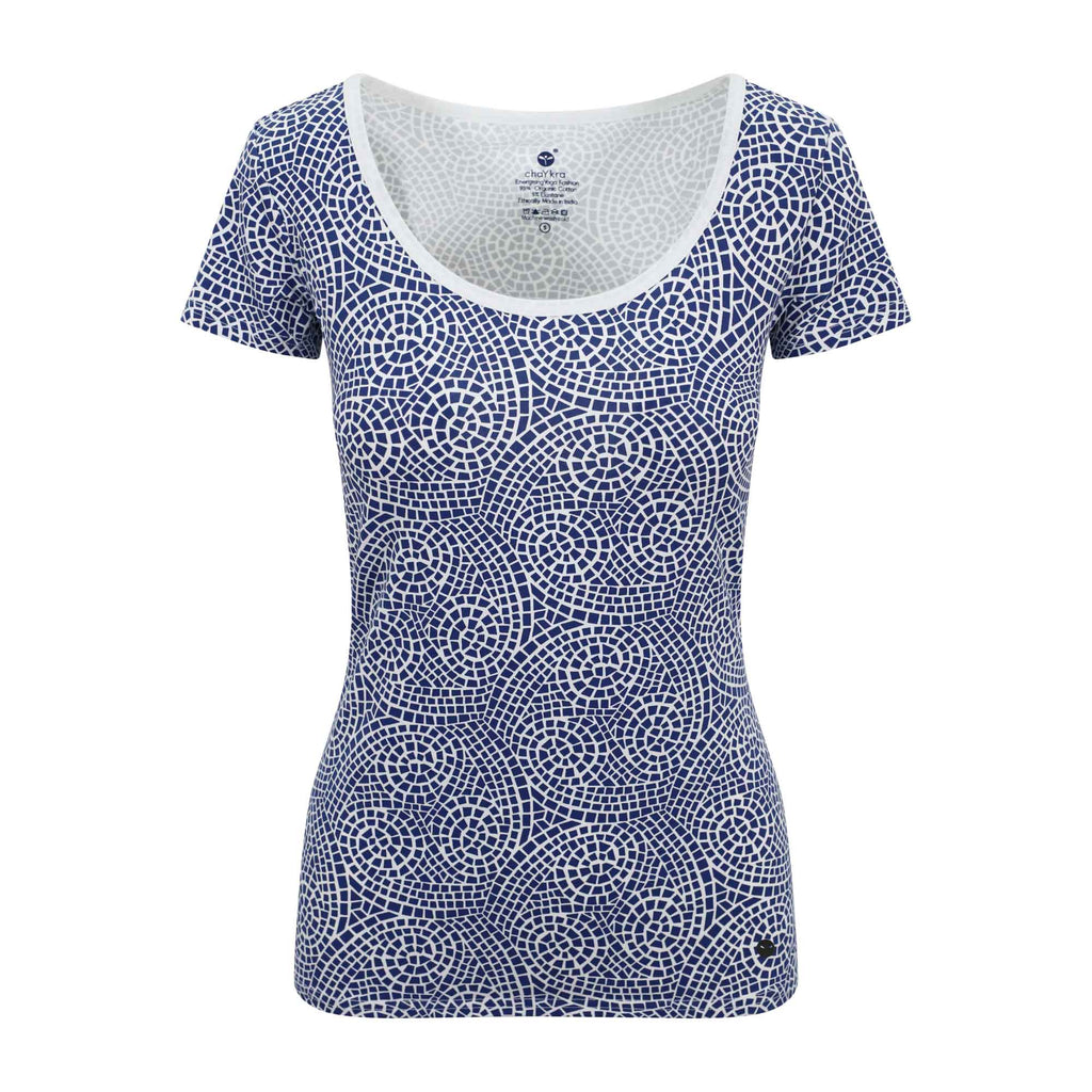 Chacras Yoga Short Sleeve Comfort Tops T-Shirts for Women White