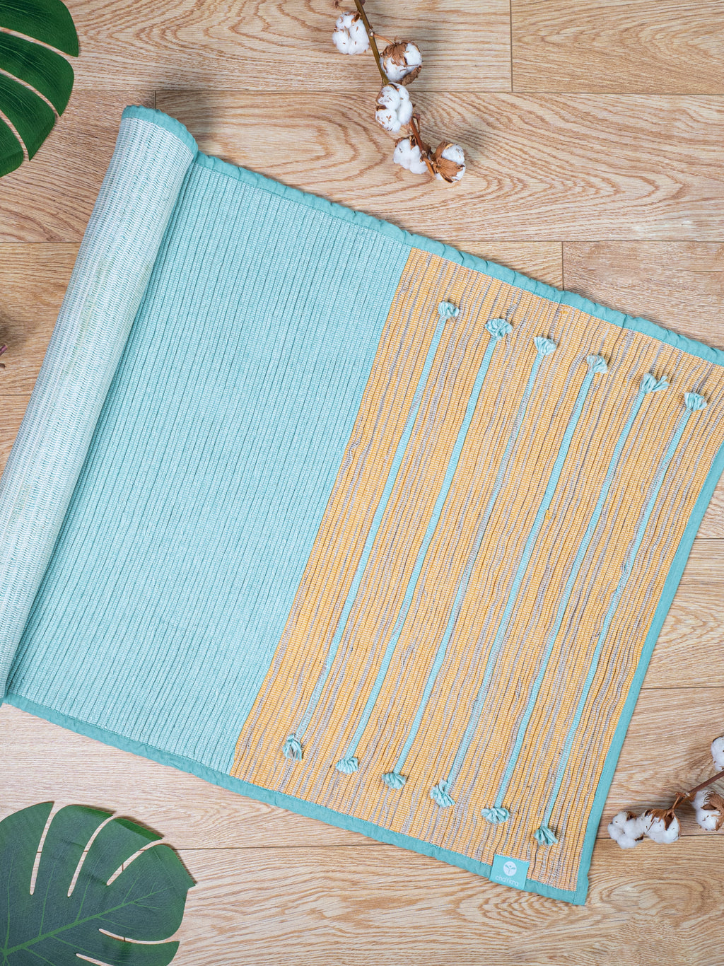 Ayurvedic Cotton Yoga Mat (Turquoise) – chaYkra