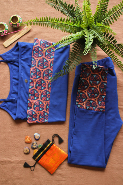 Indian Flair Cami  Adorned Ankle Leggings Set